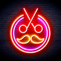 ADVPRO Scissors with Moustache Ultra-Bright LED Neon Sign fnu0290 - Multi-Color 8