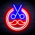 ADVPRO Scissors with Moustache Ultra-Bright LED Neon Sign fnu0290 - Multi-Color 9