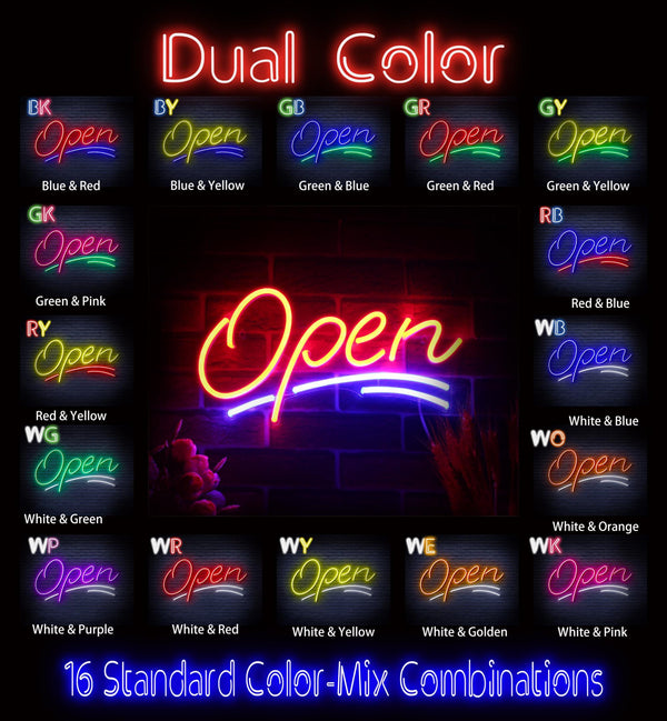 ADVPRO Open Sign Ultra-Bright LED Neon Sign fnu0291 - Dual-Color