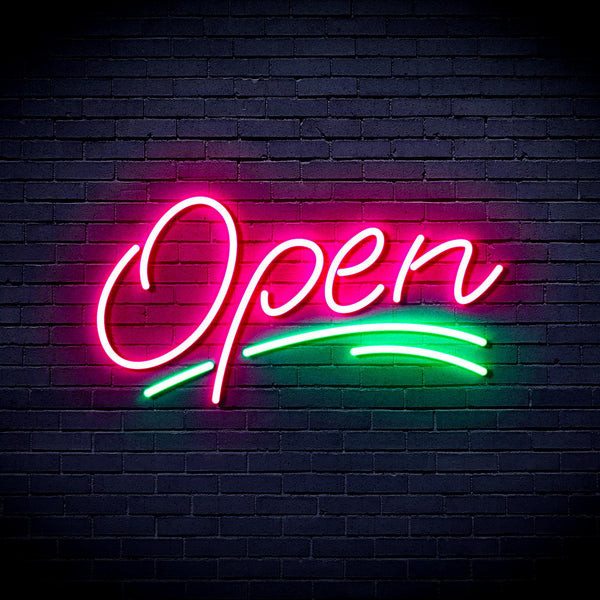 ADVPRO Open Sign Ultra-Bright LED Neon Sign fnu0291 - Green & Pink