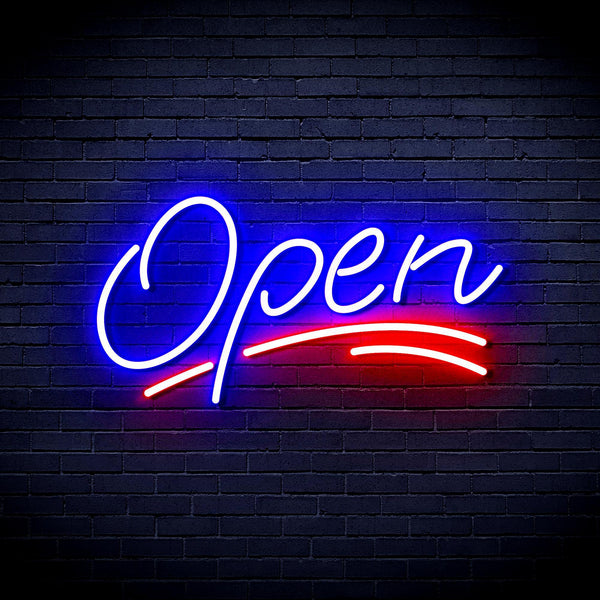 ADVPRO Open Sign Ultra-Bright LED Neon Sign fnu0291 - Red & Blue