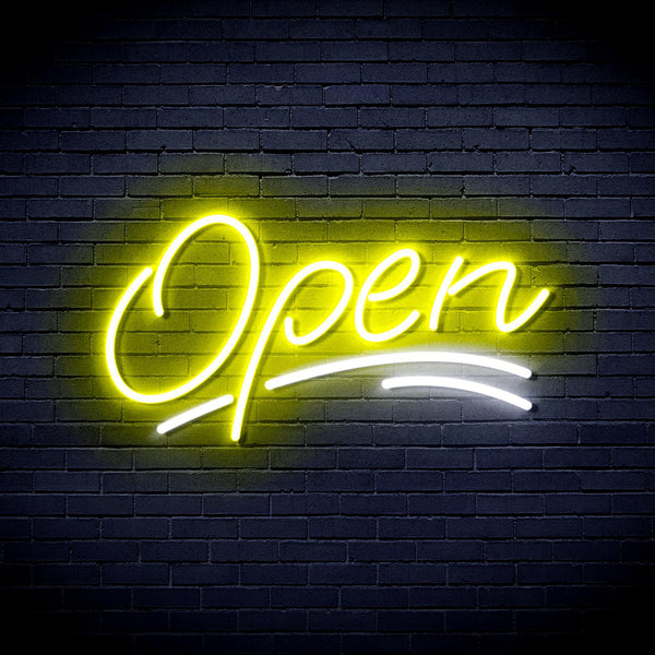 ADVPRO Open Sign Ultra-Bright LED Neon Sign fnu0291 - White & Yellow