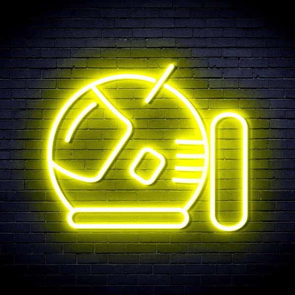ADVPRO Astronaut Helmet Ultra-Bright LED Neon Sign fnu0292 - Yellow