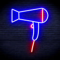 ADVPRO Hair Dryer Ultra-Bright LED Neon Sign fnu0293 - Red & Blue