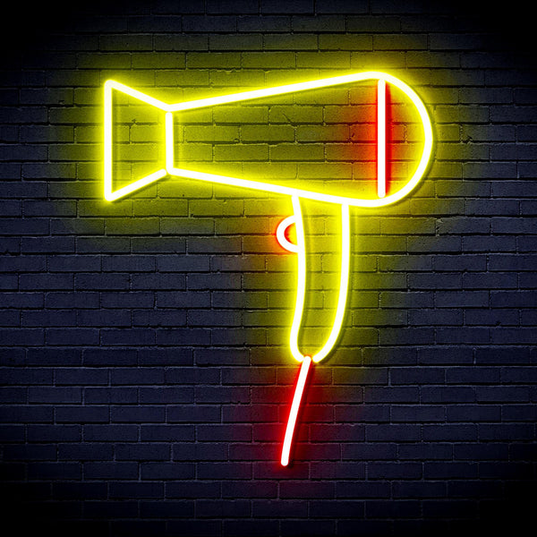 ADVPRO Hair Dryer Ultra-Bright LED Neon Sign fnu0293 - Red & Yellow