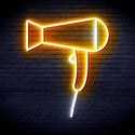 ADVPRO Hair Dryer Ultra-Bright LED Neon Sign fnu0293 - White & Golden Yellow