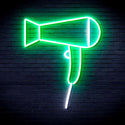 ADVPRO Hair Dryer Ultra-Bright LED Neon Sign fnu0293 - White & Green