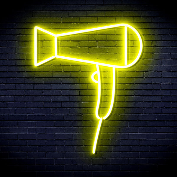 ADVPRO Hair Dryer Ultra-Bright LED Neon Sign fnu0293 - Yellow