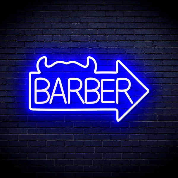 ADVPRO Barber Sign with Arrow Ultra-Bright LED Neon Sign fnu0294 - Blue
