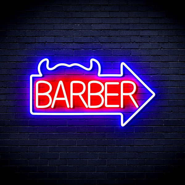 ADVPRO Barber Sign with Arrow Ultra-Bright LED Neon Sign fnu0294 - Blue & Red