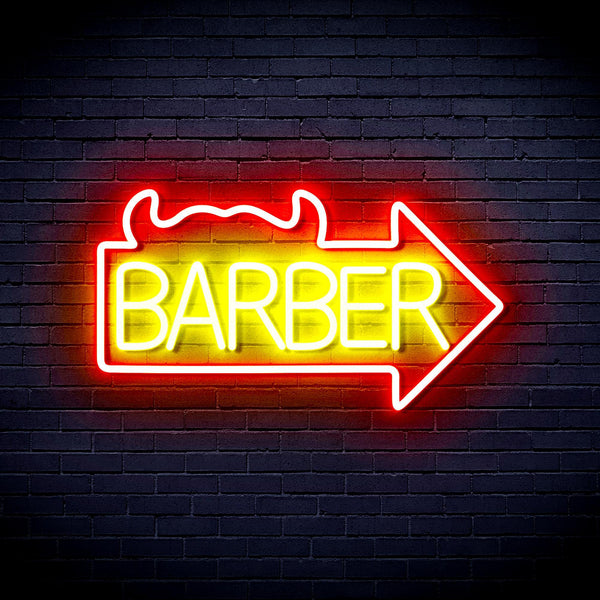 ADVPRO Barber Sign with Arrow Ultra-Bright LED Neon Sign fnu0294 - Red & Yellow