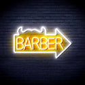 ADVPRO Barber Sign with Arrow Ultra-Bright LED Neon Sign fnu0294 - White & Golden Yellow
