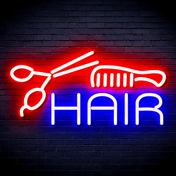 ADVPRO Hair Barber Sign Ultra-Bright LED Neon Sign fnu0295 - Blue & Red