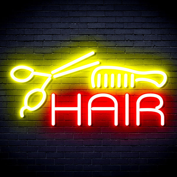 ADVPRO Hair Barber Sign Ultra-Bright LED Neon Sign fnu0295 - Red & Yellow