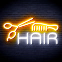 ADVPRO Hair Barber Sign Ultra-Bright LED Neon Sign fnu0295 - White & Golden Yellow