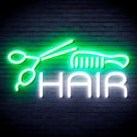 ADVPRO Hair Barber Sign Ultra-Bright LED Neon Sign fnu0295 - White & Green