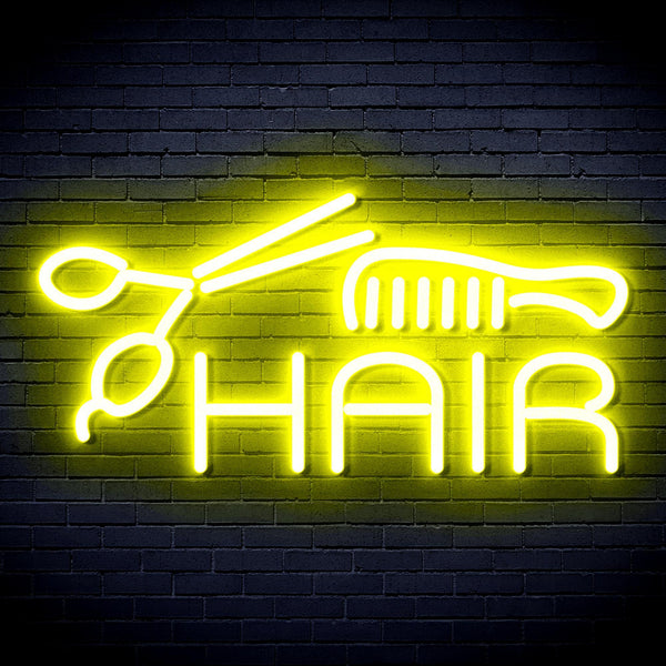 ADVPRO Hair Barber Sign Ultra-Bright LED Neon Sign fnu0295 - Yellow