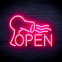 ADVPRO Barber OPEN with Hair Dryer Ultra-Bright LED Neon Sign fnu0296 - Pink
