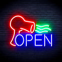 ADVPRO Barber OPEN with Hair Dryer Ultra-Bright LED Neon Sign fnu0296 - Multi-Color 7