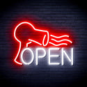 ADVPRO Barber OPEN with Hair Dryer Ultra-Bright LED Neon Sign fnu0296 - White & Red