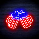 ADVPRO Beer Mugs Ultra-Bright LED Neon Sign fnu0298 - Blue & Red