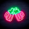 ADVPRO Beer Mugs Ultra-Bright LED Neon Sign fnu0298 - Green & Pink