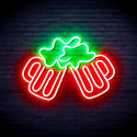 ADVPRO Beer Mugs Ultra-Bright LED Neon Sign fnu0298 - Green & Red