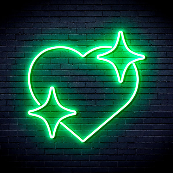 ADVPRO Heart with Stars Ultra-Bright LED Neon Sign fnu0300 - Golden Yellow