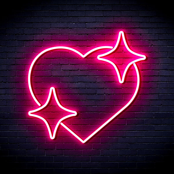 ADVPRO Heart with Stars Ultra-Bright LED Neon Sign fnu0300 - Pink