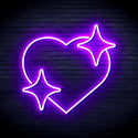 ADVPRO Heart with Stars Ultra-Bright LED Neon Sign fnu0300 - Purple