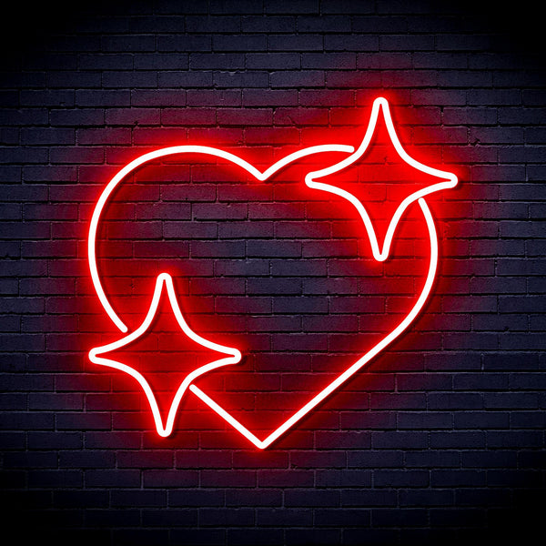 ADVPRO Heart with Stars Ultra-Bright LED Neon Sign fnu0300 - Red
