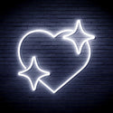 ADVPRO Heart with Stars Ultra-Bright LED Neon Sign fnu0300 - White
