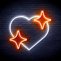 ADVPRO Heart with Stars Ultra-Bright LED Neon Sign fnu0300 - White & Orange