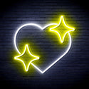 ADVPRO Heart with Stars Ultra-Bright LED Neon Sign fnu0300 - White & Yellow