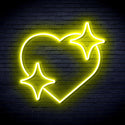 ADVPRO Heart with Stars Ultra-Bright LED Neon Sign fnu0300 - Yellow