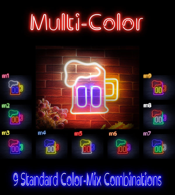 ADVPRO Beer Mug Ultra-Bright LED Neon Sign fnu0301 - Multi-Color