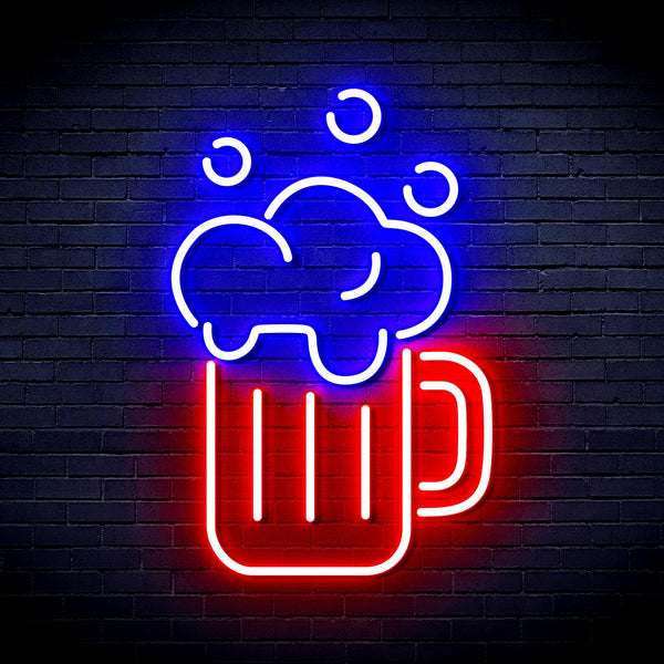 ADVPRO Beer Mug Ultra-Bright LED Neon Sign fnu0302 - Blue & Red