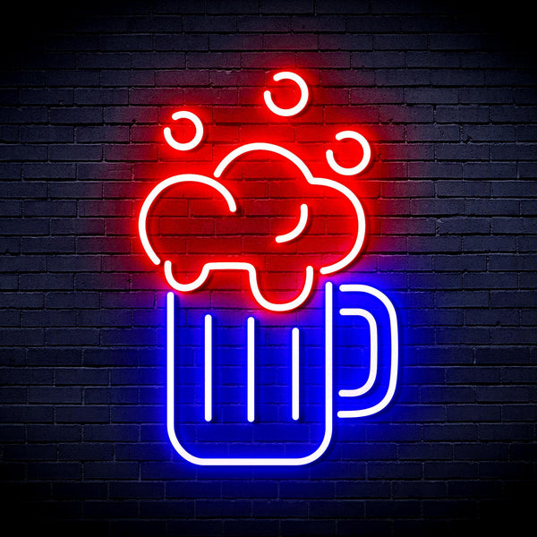 ADVPRO Beer Mug Ultra-Bright LED Neon Sign fnu0302 - Red & Blue