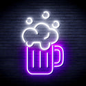 ADVPRO Beer Mug Ultra-Bright LED Neon Sign fnu0302 - White & Purple