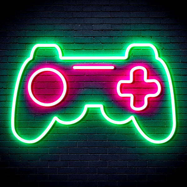 ADVPRO Game Pad Ultra-Bright LED Neon Sign fnu0308 - Green & Pink