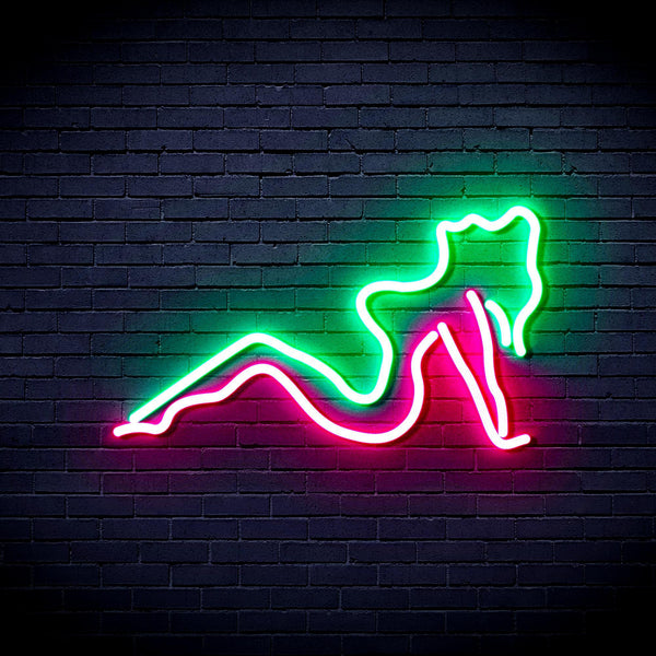 ADVPRO Sexy Lady Ultra-Bright LED Neon Sign fnu0309 - Green & Pink