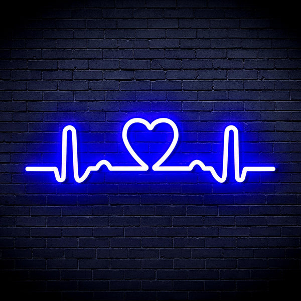 ADVPRO Electrocardiogram with Heart Ultra-Bright LED Neon Sign fnu0312 - Blue