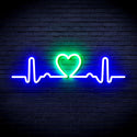 ADVPRO Electrocardiogram with Heart Ultra-Bright LED Neon Sign fnu0312 - Green & Blue