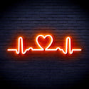 ADVPRO Electrocardiogram with Heart Ultra-Bright LED Neon Sign fnu0312 - Orange