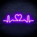 ADVPRO Electrocardiogram with Heart Ultra-Bright LED Neon Sign fnu0312 - Purple