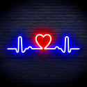 ADVPRO Electrocardiogram with Heart Ultra-Bright LED Neon Sign fnu0312 - Red & Blue