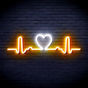 ADVPRO Electrocardiogram with Heart Ultra-Bright LED Neon Sign fnu0312 - White & Golden Yellow