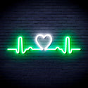 ADVPRO Electrocardiogram with Heart Ultra-Bright LED Neon Sign fnu0312 - White & Green