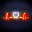 ADVPRO Electrocardiogram with Heart Ultra-Bright LED Neon Sign fnu0312 - White & Orange