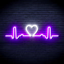 ADVPRO Electrocardiogram with Heart Ultra-Bright LED Neon Sign fnu0312 - White & Purple